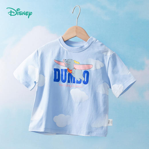 【商场同款】迪士尼童装女童时尚云朵短袖T恤中小童夏季新款小飞象卡通上衣 商品图6