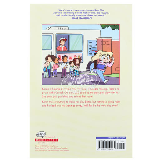 【中商原版】保姆俱乐部小说 小保姆系列3 图像小说 Karen S Worst Day Baby sitters Little Sister 英文原版 Ann M Martin 同名网飞美剧 商品图1