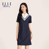 ELLE Active 【气质复古】女装翻领时尚显瘦短袖连衣裙夏季新款 商品缩略图1