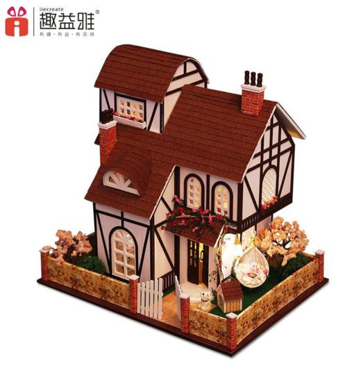 【玩具】趣益雅diy小屋花之小镇手工拼装房子模型大别墅玩具-中文 商品图0