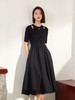 针织拼接小黑群收腰连衣裙 商品缩略图0