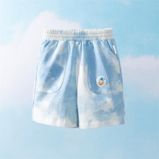 【商场同款】迪士尼童装男童五分裤时尚仿扎染夏季唐老鸭运动休闲水洗蓝短裤 商品图1