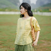 绽放246朵/多色亚麻口袋设计文艺小衫 商品缩略图0