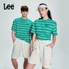 Lee商场同款23春夏新品舒适色织条纹男女同款短袖T恤LUT005029101274A03705 商品缩略图0