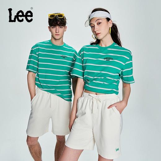 Lee商场同款23春夏新品舒适色织条纹男女同款短袖T恤LUT005029101274A03705 商品图0