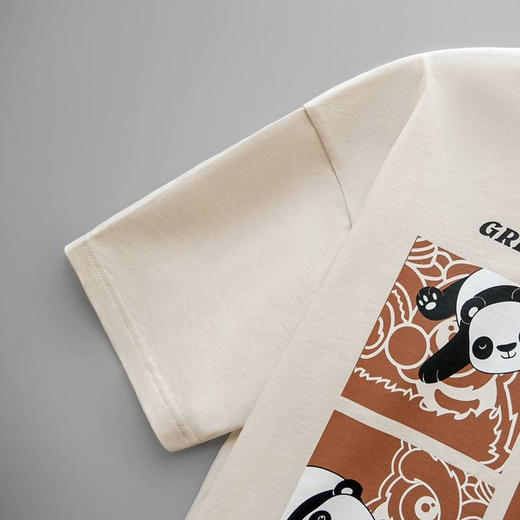 【国际一线代工】国潮新品可爱熊猫纯棉T恤 商品图7