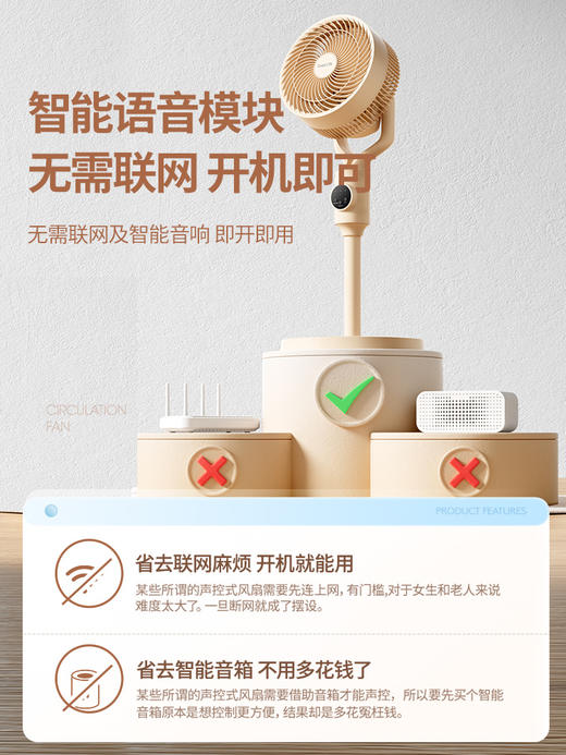 预售7天 | Forestlife 智能AI离线语音循环扇家用电风扇 [福利品] 商品图2