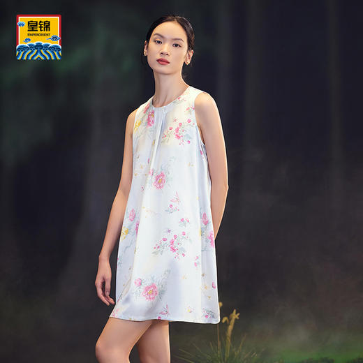 【皇锦】真丝印花背心睡裙 商品图2