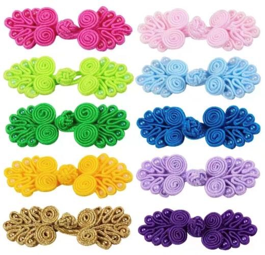 【盘扣流苏系列】云锦刺绣贴片/琵琶扣/七珠盘扣/一字长尾扣 商品图5