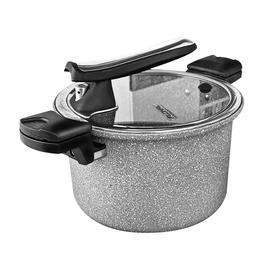 FLONAL意大利进口火山岩不粘锅微压锅家用煮汤锅炖锅电磁炉燃气灶压力锅6L