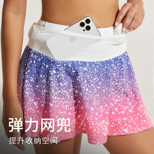 科里芙透气瑜伽运动跑步健身星空渐变印花短裙半身裙 商品图1