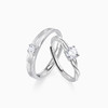 卡蒂罗KADER 耀眼心动 原创设计开口可调节一对 轻奢小众设计浪漫 甜蜜饰爱 S925银/足银999 戒指 男女同款情侣款 银白色 商品缩略图0
