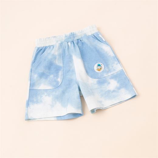 【商场同款】迪士尼童装男童五分裤时尚仿扎染夏季唐老鸭运动休闲水洗蓝短裤 商品图2