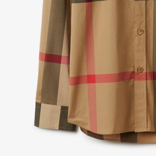 【二】BURBERRY 巴宝莉 男士格纹弹力棉府绸长袖衬衫 8010213 A7028 商品图2