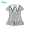 【商场同款】迪士尼童装女童短袖连衣裙洋气中大童条纹荷叶边翻尖领小飞象裙子 商品缩略图2
