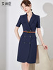 收腰连衣裙女2023新款夏季薄款西装裙高端气质休闲职业工作服裙子 商品缩略图0