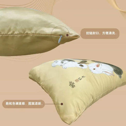 方楚雄兔子系列抱枕（黄色/白色）双色可选【现货包邮】 商品图1