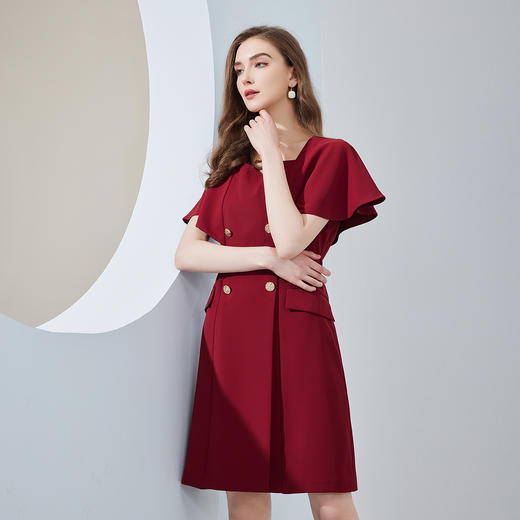 NF873斯尔丽瑟俪2023夏季新款斗篷式气质款收腰连衣裙 商品图2