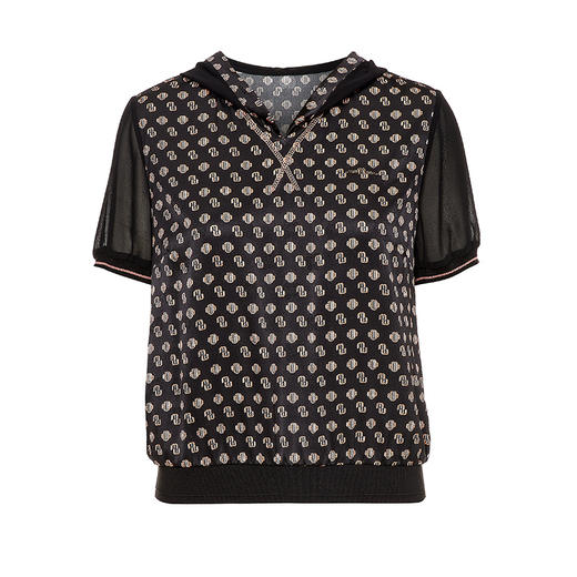 乔万尼真丝衬衫女夏季新品短袖上衣连帽设计ET2C210 商品图4