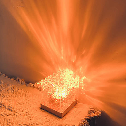 水波纹光影小屋|装饰台灯小夜灯|浪漫创意拍照氛围灯|ins装饰台灯 商品图0