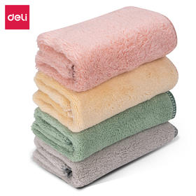 得力珊瑚绒抹布LQ391（30*30CM/4张混色装）