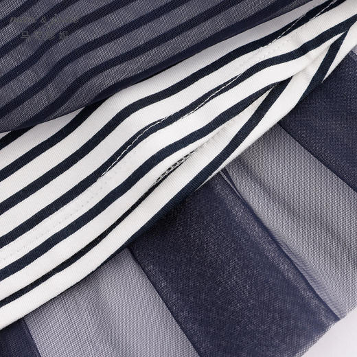 马克珍妮新款夏装 女童莫代尔棉网纱短袖连衣裙231037 商品图4