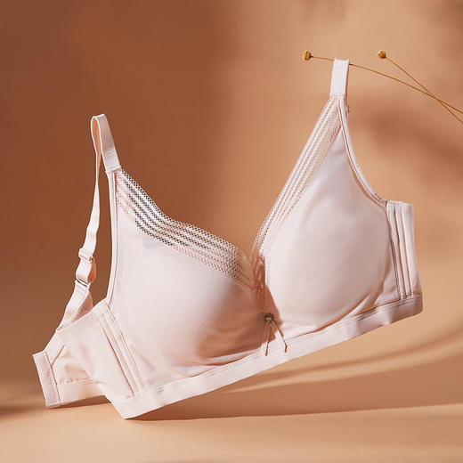 都市丽人自然舒适内衣BC中厚3/4杯锁边布文胸三排无钢圈LB33Z7 商品图0