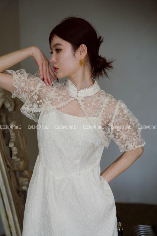 【门店同款】2023年夏季珍珠蕾丝披肩吊带裙 150566894 商品图7