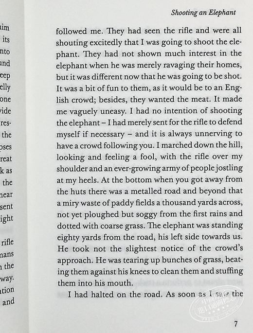 【中商原版】企鹅小布纹经典系列春季 乔治·奥威尔 猎象记 Shooting an Elephant 英文原版 George Orwell 动物农场 作者 商品图7