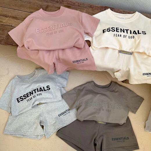 （清仓现货）【社群供M】小童套装夏款字母短袖T恤宝宝休闲短裤运动套装 商品图0