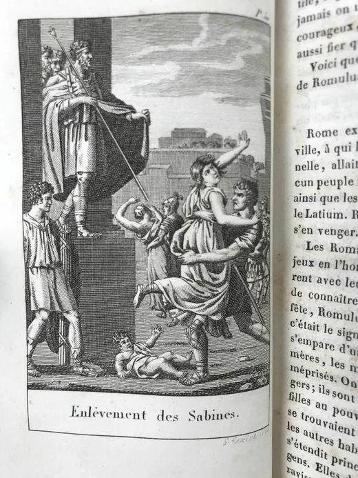 【法语】1826年 菲利伯特《罗马史之美》 8幅原品版画插图 全真皮精装64开 商品图4
