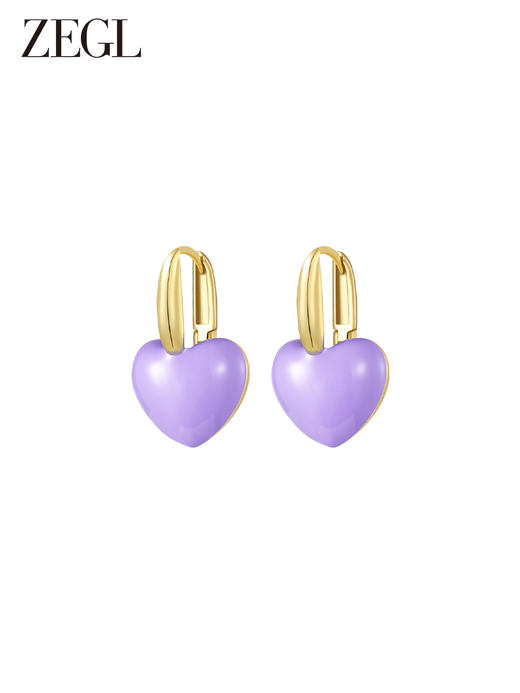 ZEGL爱心耳环女小众设计感高级桃心耳钉2023新款爆款复古气质耳饰 商品图1