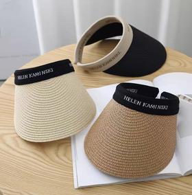 草编发箍太阳帽