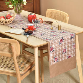 复古玫瑰系列桌旗轻奢田园茶几桌旗