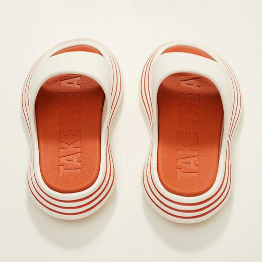 优调 轻潮跑道运动拖鞋，双层EVA发泡工艺，软弹十足，3.8cm厚底拉长腿型，耐穿耐磨防滑，撞色设计潮流百搭 商品图7