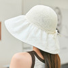 ZQ-X3-M2434拼接遮阳帽女韩版新款泡泡纱大檐渔夫帽休闲潮流帽子 商品缩略图1