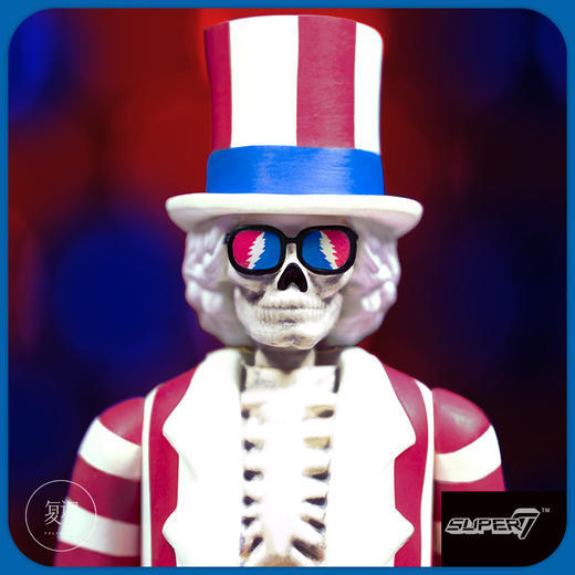 现货 Super 7 感恩致死 Grateful Dead 骷髅山姆大叔 Uncle Sam 商品图1