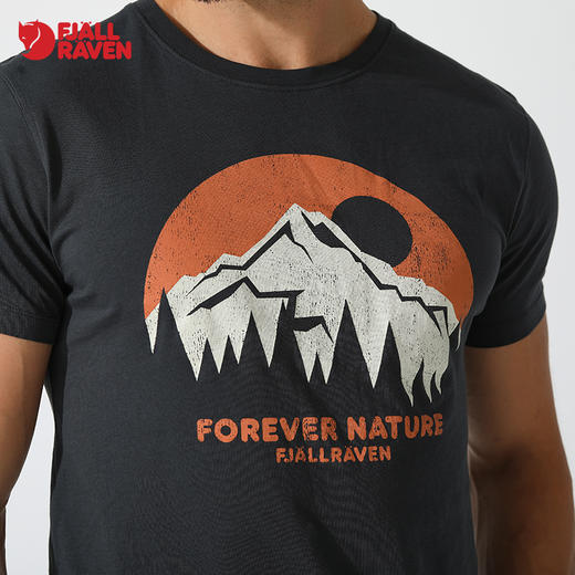 北极狐男士纯棉透气舒适多色露营柔软短袖T恤87053 商品图4