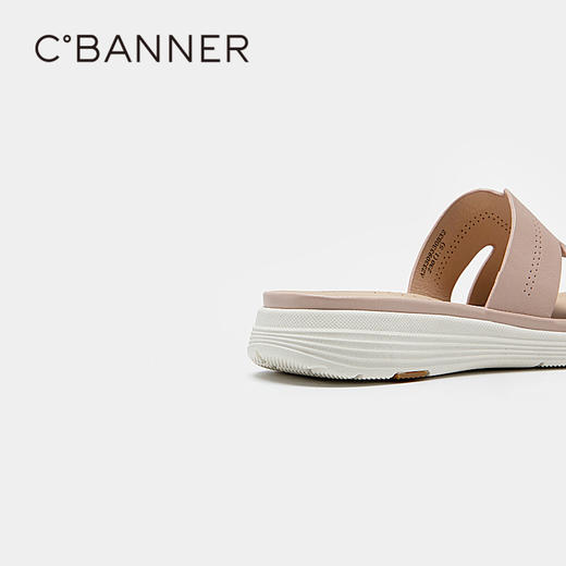 千百度女鞋夏季凉拖鞋沙滩海边外穿休闲高级感拖鞋真皮 A23309330 商品图4