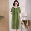 时尚休闲，纯色直筒卫衣裙大码宽松连帽连衣裙HR-WH6809 商品缩略图1