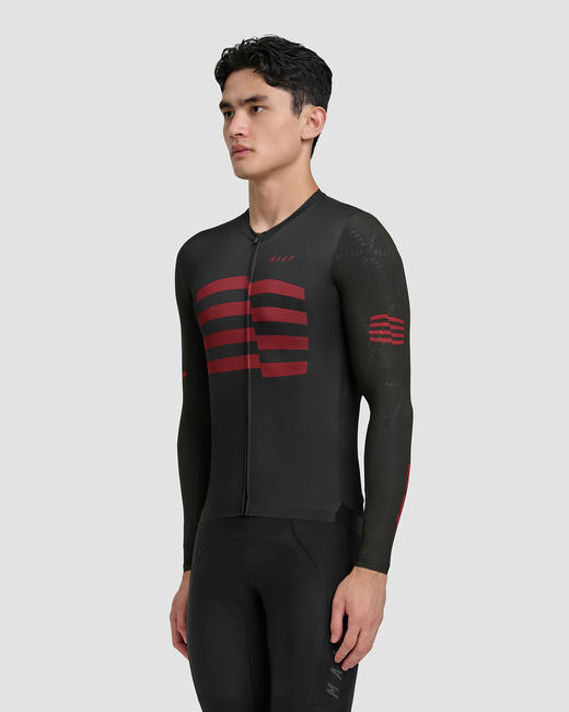MAAP 男士 Sphere Pro Hex LS Jersey Black 长袖骑行服 商品图0