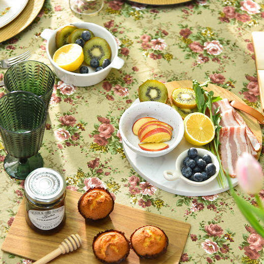 芬德拉法式玫瑰系列方形桌布田园清新复古台布 商品图3