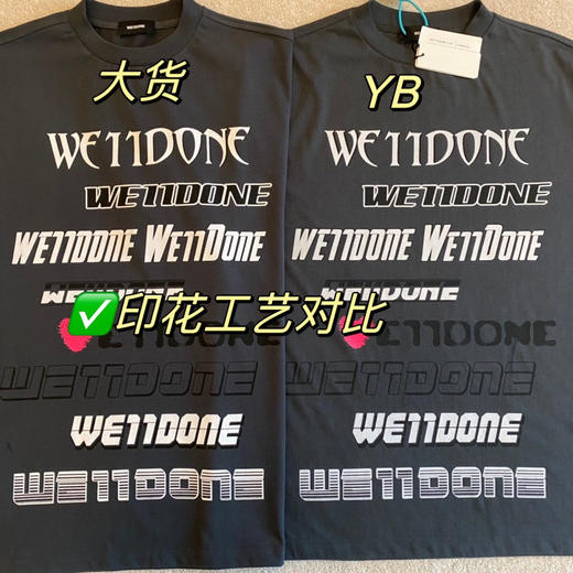 We11done23春夏超大版型有机棉弹幕印花T恤 商品图3