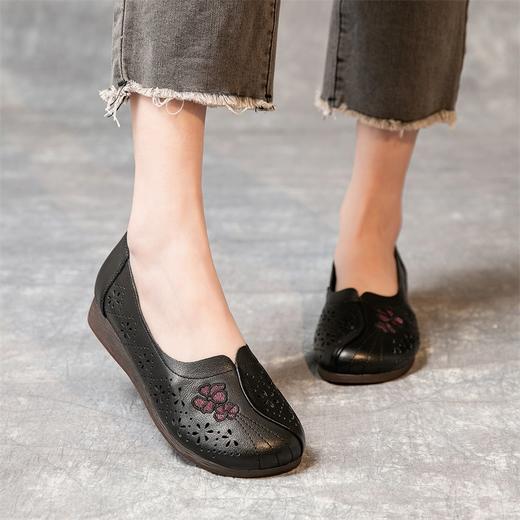 平底防滑镂空浅口，低帮透气休闲中老年凉鞋MLD-6609 商品图0