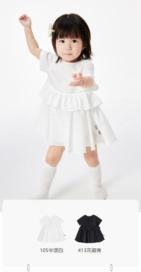 jnby  23年夏款  全棉细腻短袖连衣裙  YN5G12250