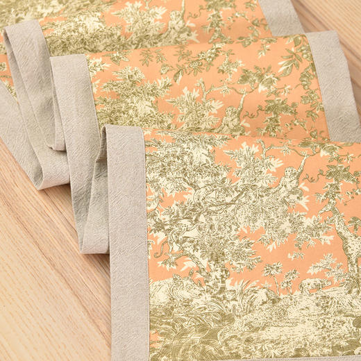 法式丛林线描系列桌旗田园双面茶旗 商品图3