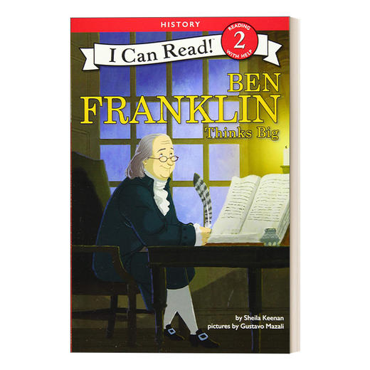 Collins柯林斯 英文原版 Ben Franklin Thinks Big 志向远大的富兰克林 I Can Read 2 History 分级阅读名人传记系列 英文版 进口英语原版书籍 商品图0