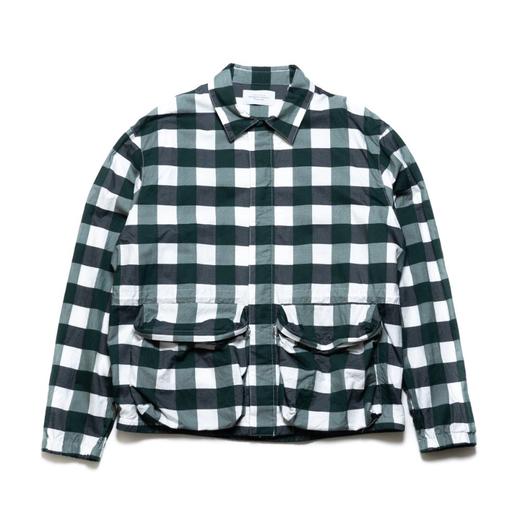 UNUSED Gingham checked jacket 超长棉编织立体口袋格子夹克外套 商品图4