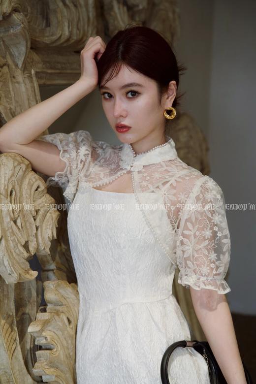 【门店同款】2023年夏季珍珠蕾丝披肩吊带裙 150566894 商品图5