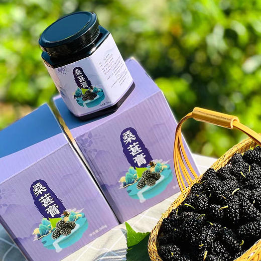 『原汁金丝桑葚膏』零添加，浓稠黑亮，20斤桑葚熬出1斤膏 商品图6